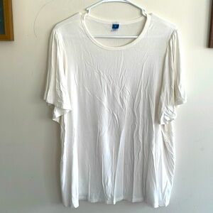 Old Navy cream short sleeved luxe knit bell sleeved shirt XL